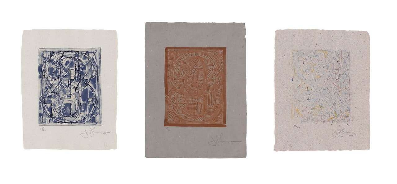 Three prints by the artist by Jasper Johns