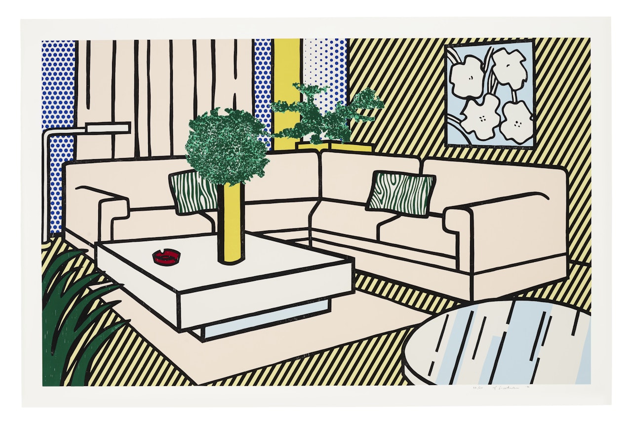 Yellow Vase, from Interior Series by Roy Lichtenstein