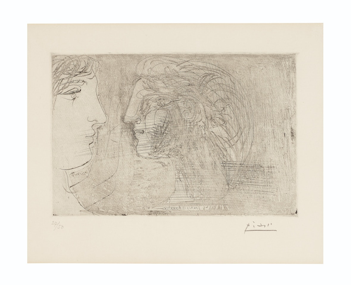 Deux profils face à face by Pablo Picasso