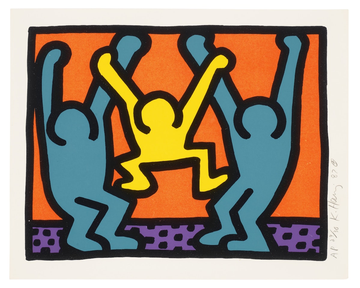 Pop Shop Quad I: one print by Keith Haring