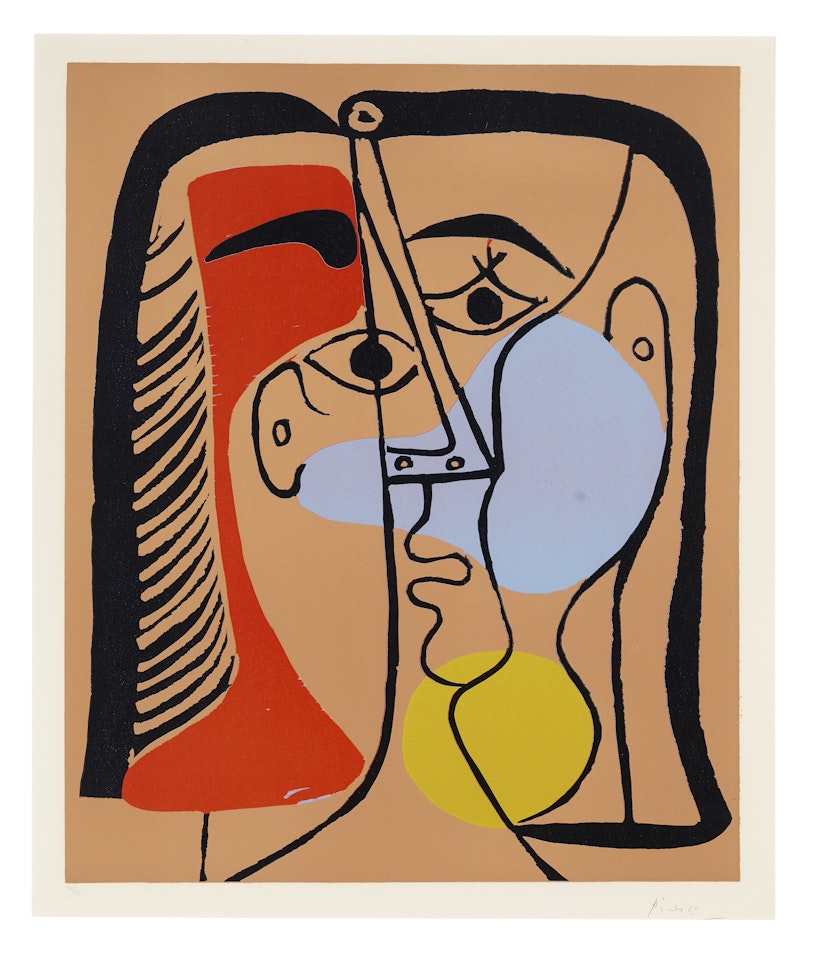 Grand Tête (Portrait de Jacqueline aux Cheveux lisses) by Pablo Picasso