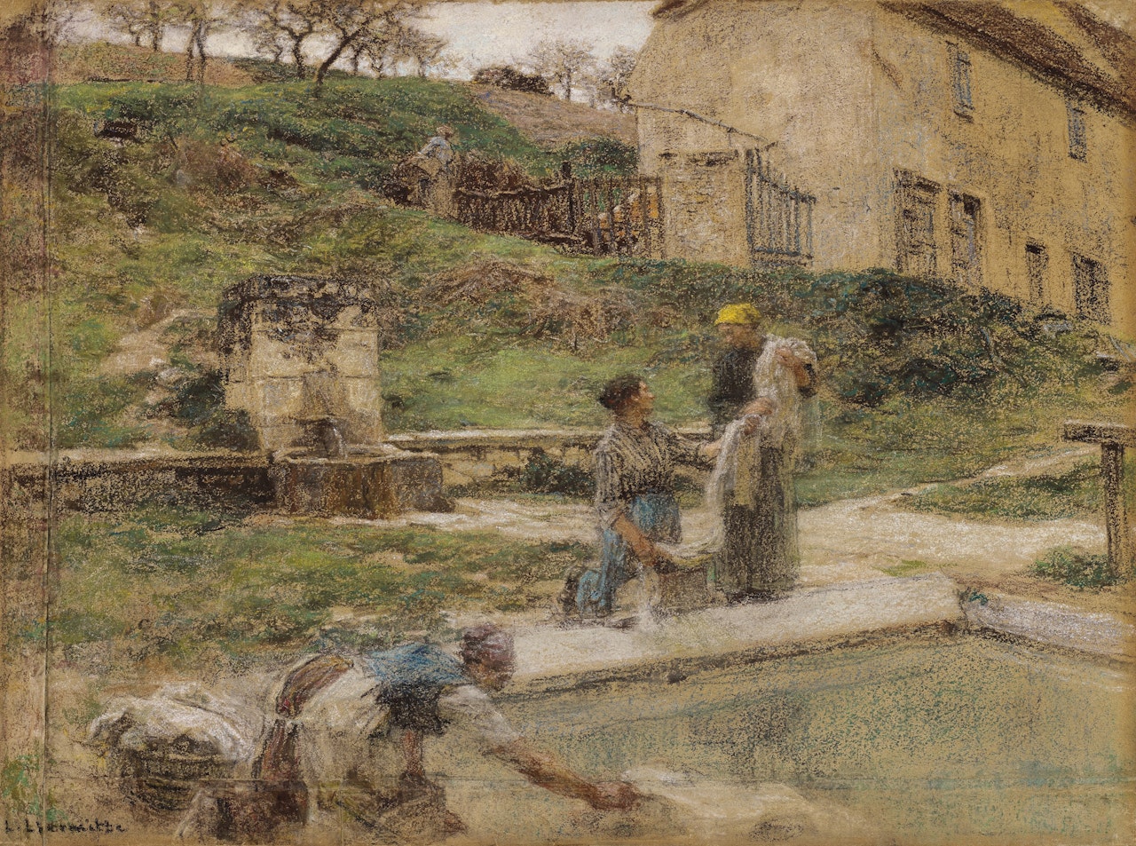 Le lavoir by Léon Augustin Lhermitte