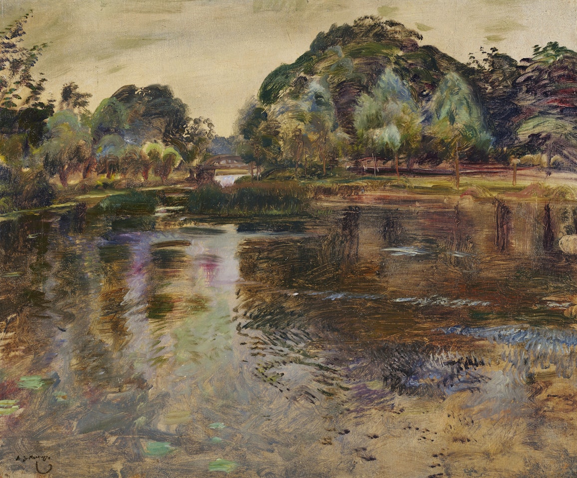 Dedham Mill Pool by Alfred James Munnings