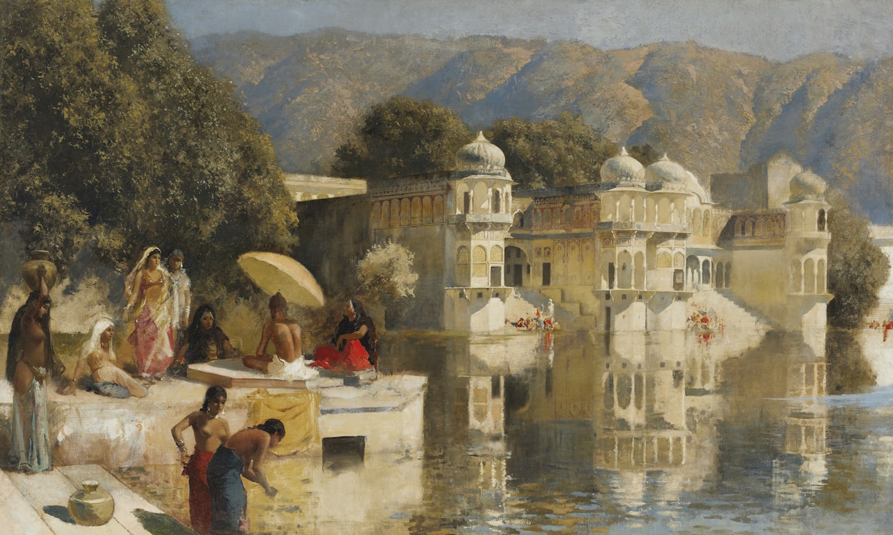 Lake at Oodeypore, India by Edwin Lord Weeks