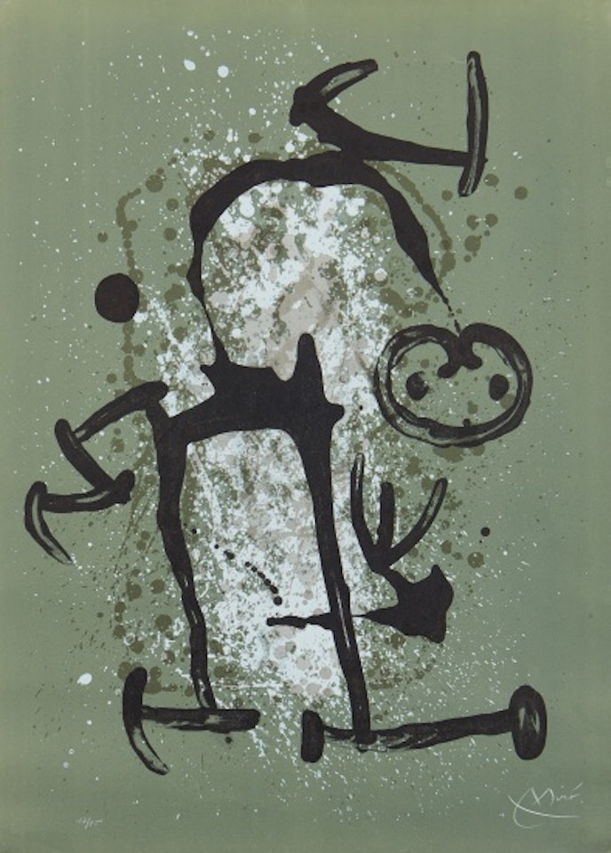 L'Illettre vert (The Illiterate - Green) (M. 620) by Joan Miró