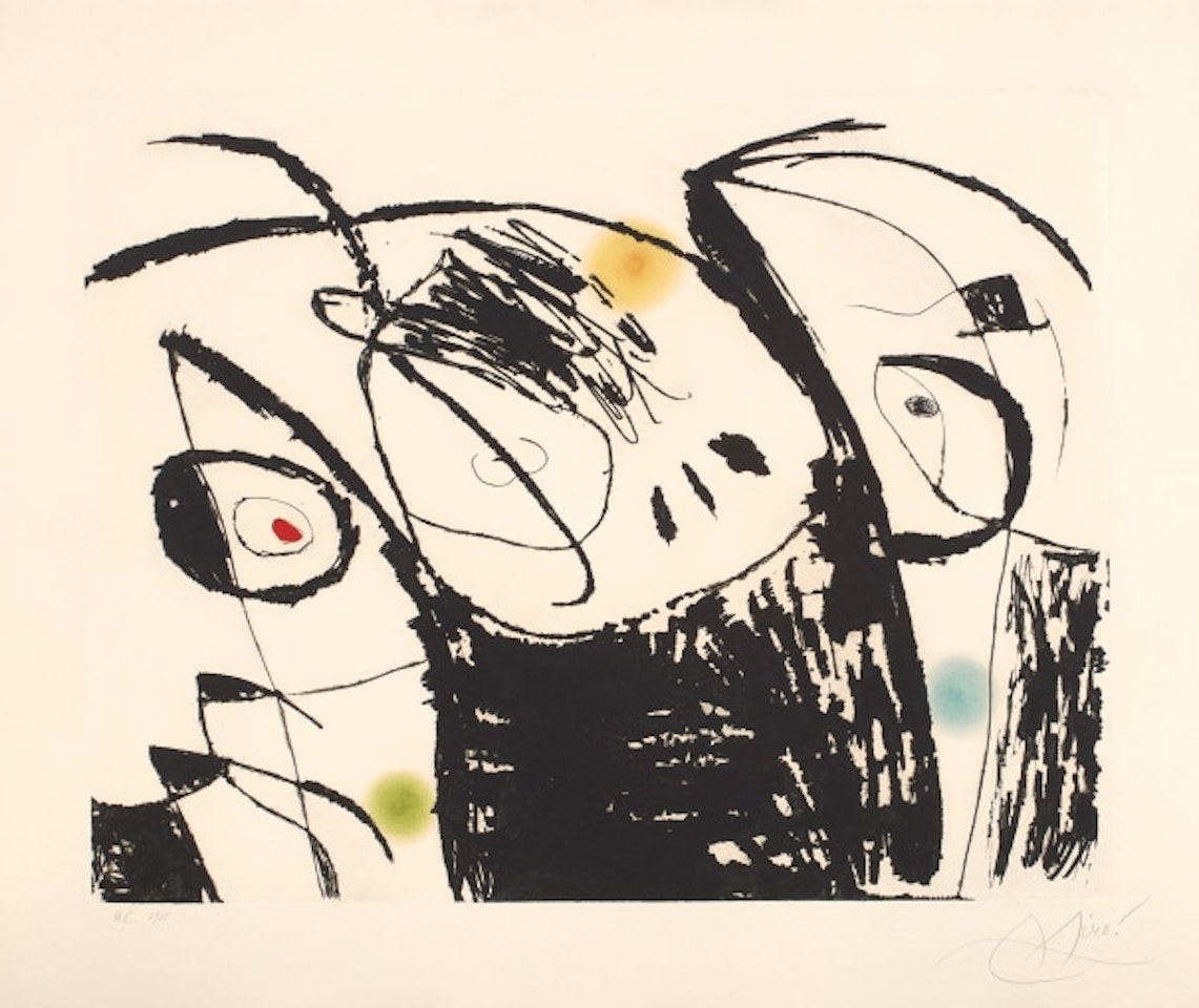 Série Mallorca (Mallorca Series): plate 9 (D. 619, see C. 177) by Joan Miró