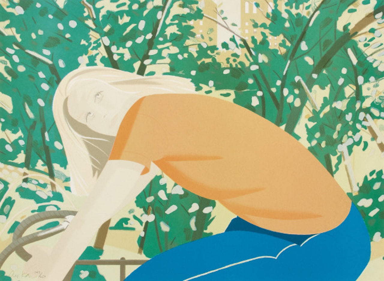 Bicycle Rider, from New York: Eight Contemporary Artist's Celebrate Their City (S. 154) by Alex Katz