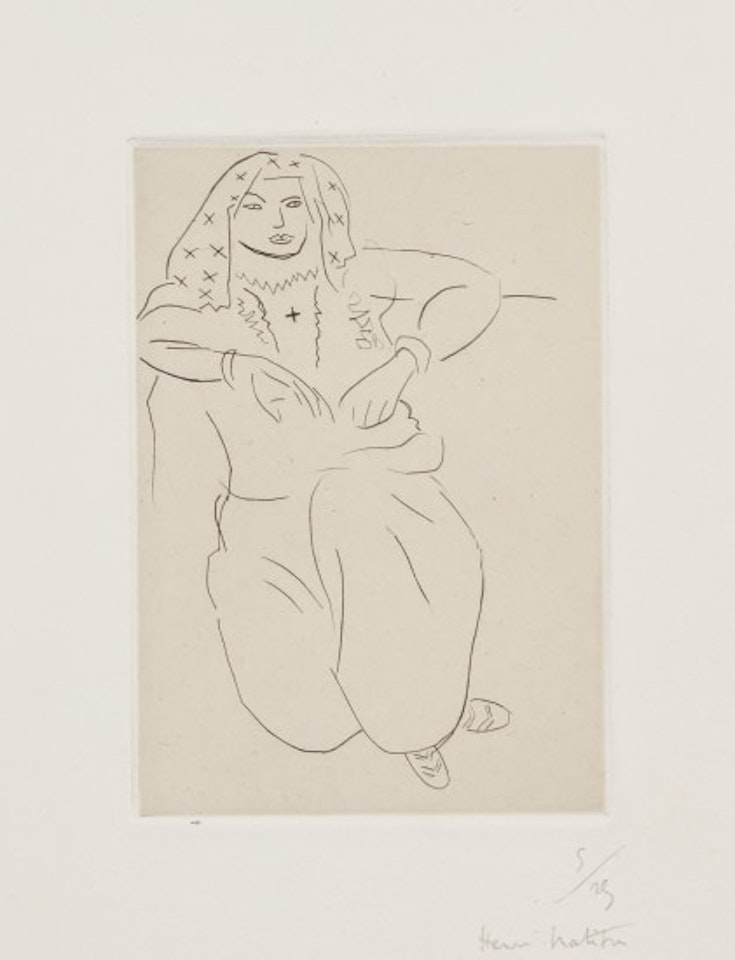 Orientale, tatouage en croix sur la poitrine (Oriental, Cross Tattoo on Chest) (D. 154) by Henri Matisse