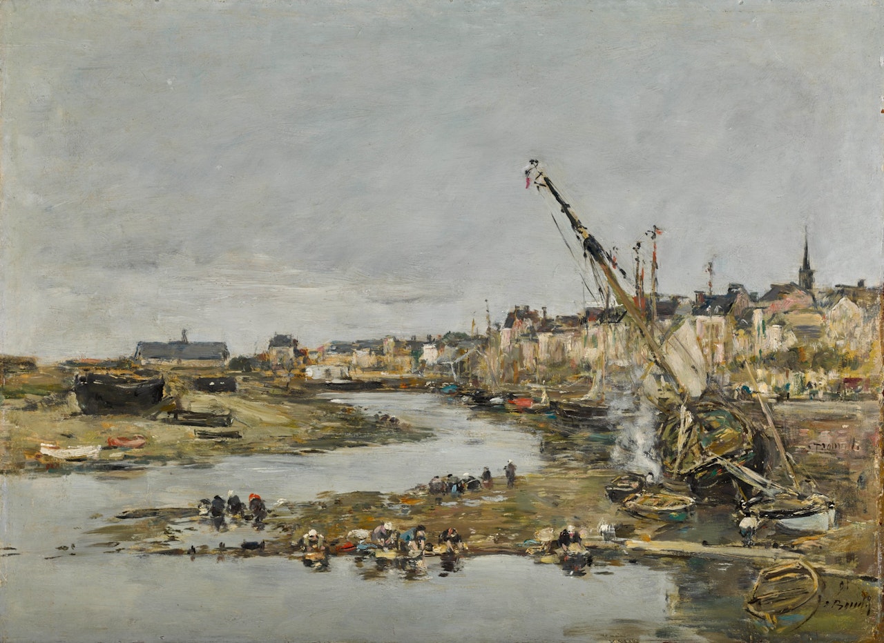 Trouville. Le port by Eugène Boudin