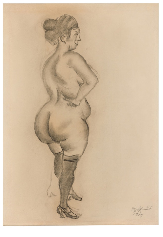Akt mit schwarzen Strümpfen (Nude with Black Stockings) by Otto Dix