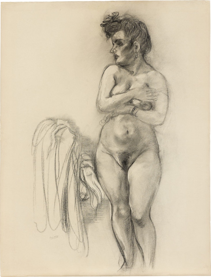 Standing Female Nude by George Grosz