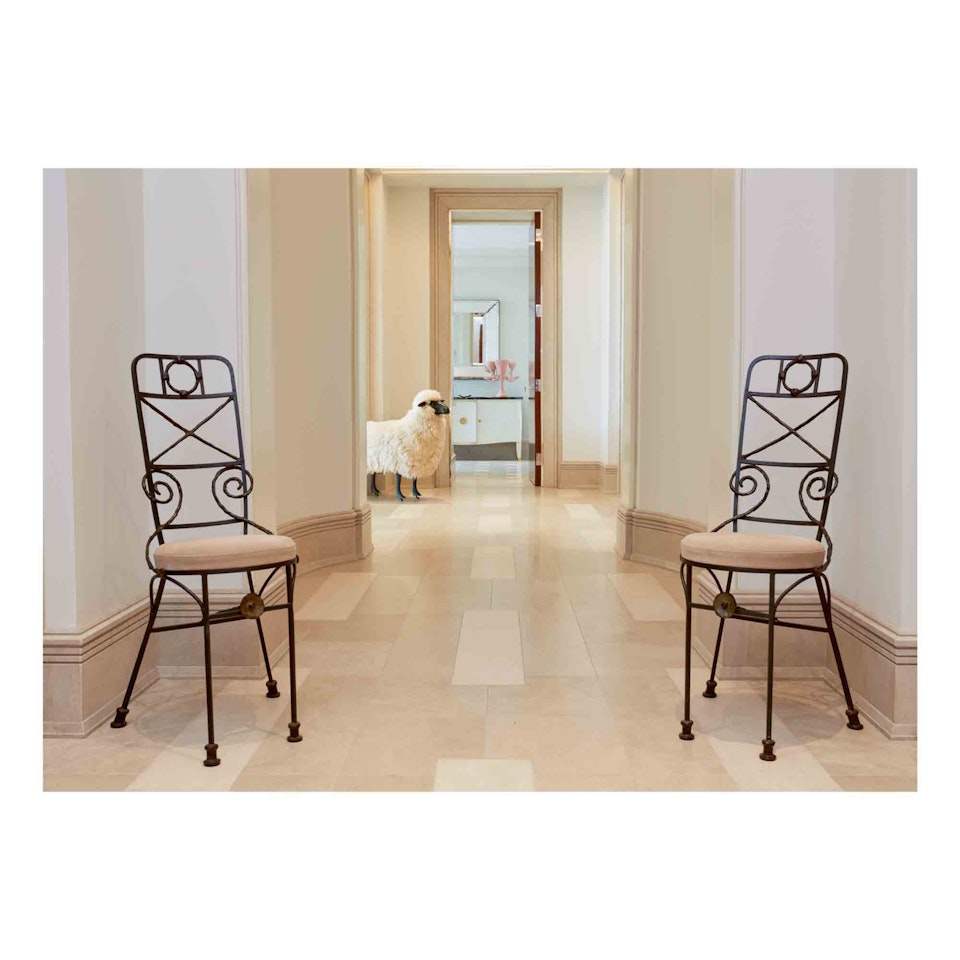 Pair of "Fondation Maeght" Side Chairs by Diego Giacometti