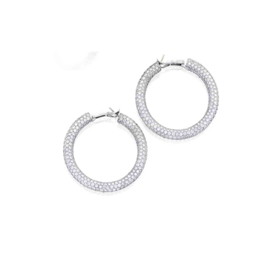 Pair of Diamond Earclips by Graff