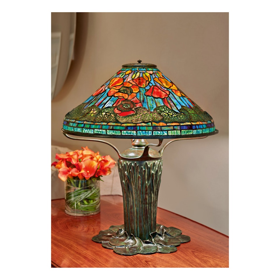 "Poppy" Table Lamp by Tiffany Studios