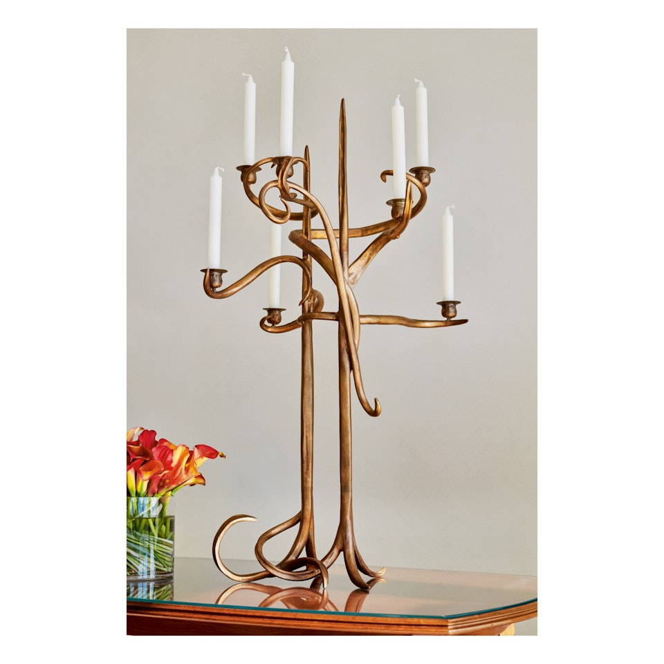 Unique Structure Végétale Candelabra by Claude Lalanne