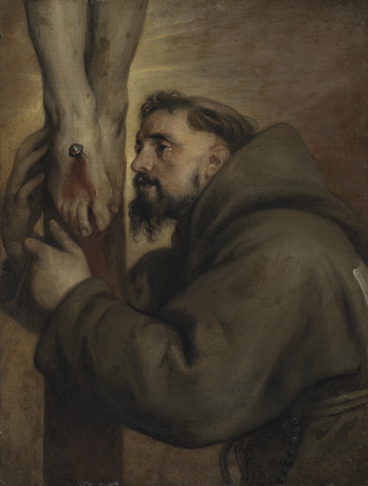Saint Francis of Assisi at the foot of the Cross by Anthony van Dyck