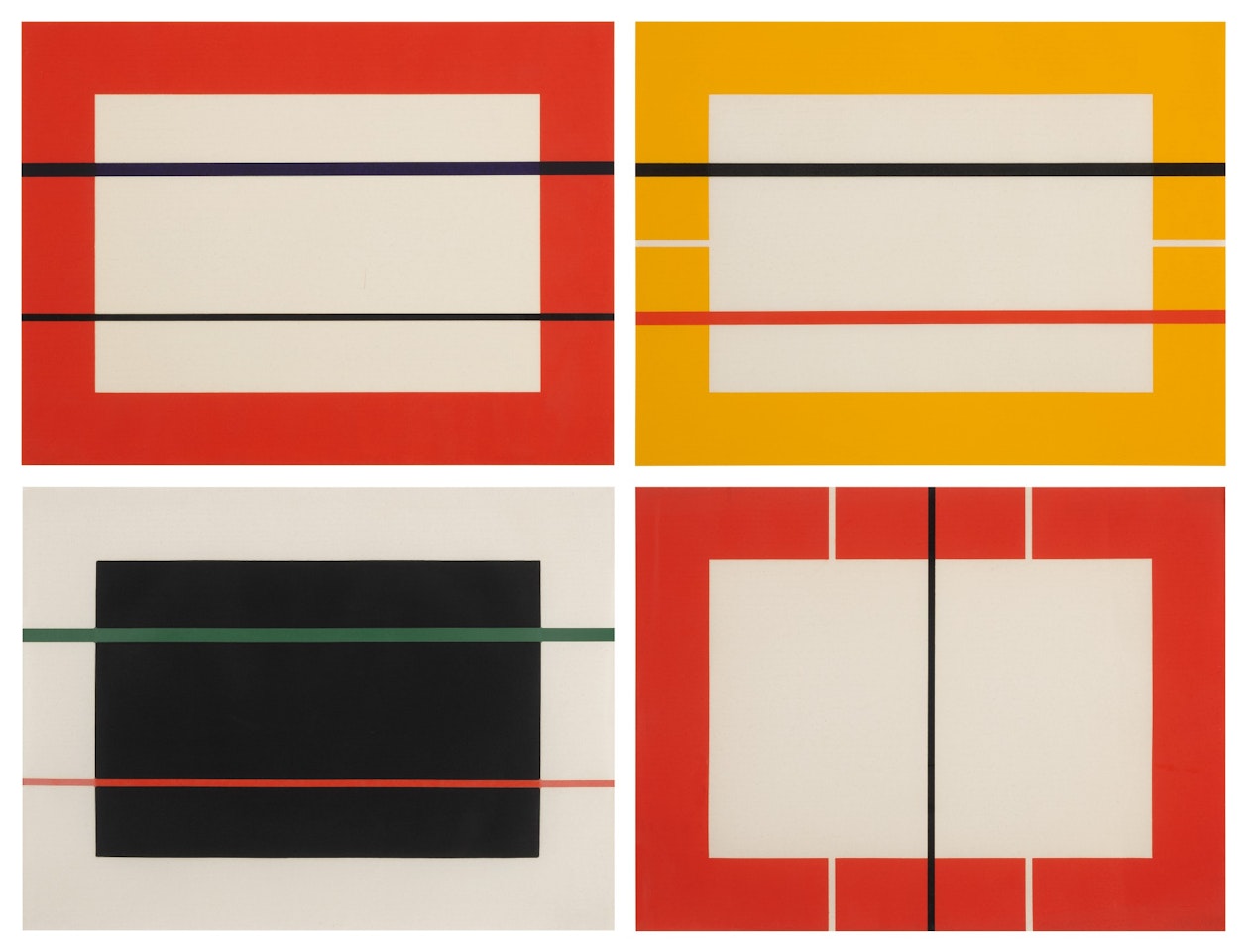 Untitled: 4 plates (Schellmann 195, 196, 198 & 199) by Donald Judd