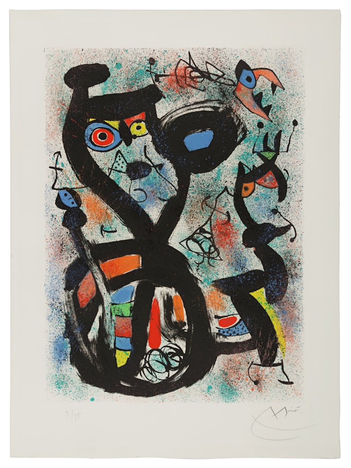 Le Chat (Mourlot 636) by Joan Miró
