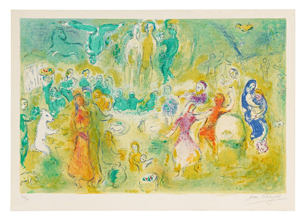 Wedding Feast in the Nymphs' Grotto (Mourlot 348) by Marc Chagall