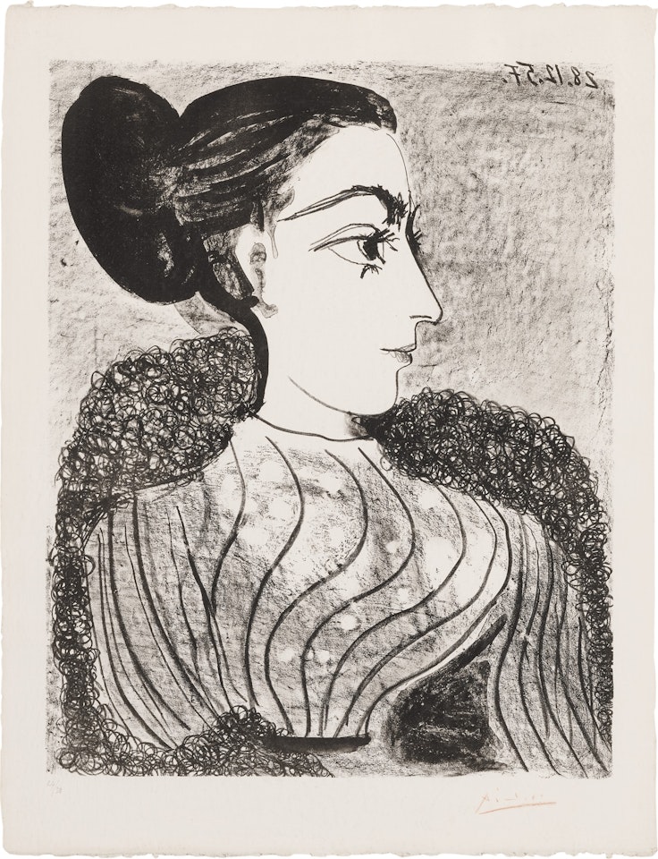 Femme au chignon (Bloch 853; Mourlot 310) by Pablo Picasso