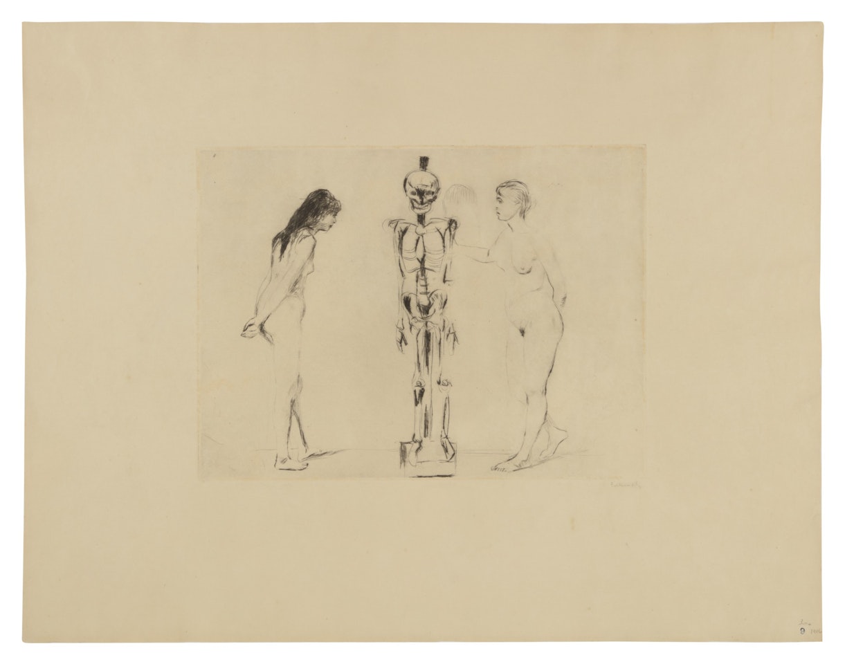 The Women and the Skeleton (Schiefler 44; Woll 51) by Edvard Munch