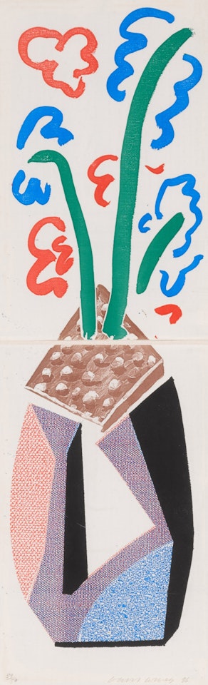 Red, Blue & Green Flowers (Museum of Contemporary Art, Tokyo 300) by David Hockney