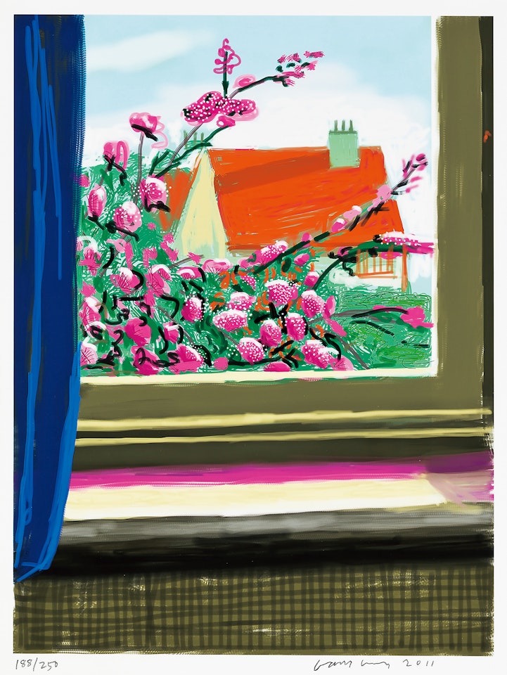 My Window Art Edition (No.751-1000) with a print of the iPad drawing No.778, 17th April 2011 by David Hockney