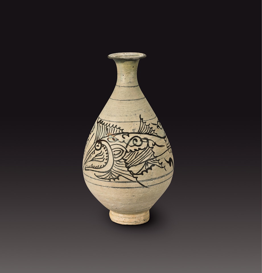 Iron-Decorated Buncheong Bottle by Anonymous