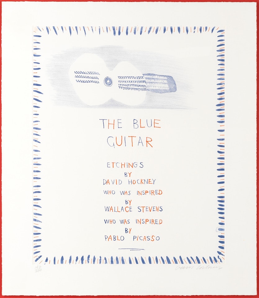 The Blue Guitar (Title Page), from 'The Blue Guitar' (MCA Tokyo 178; Scottish Arts Council 199) by David Hockney