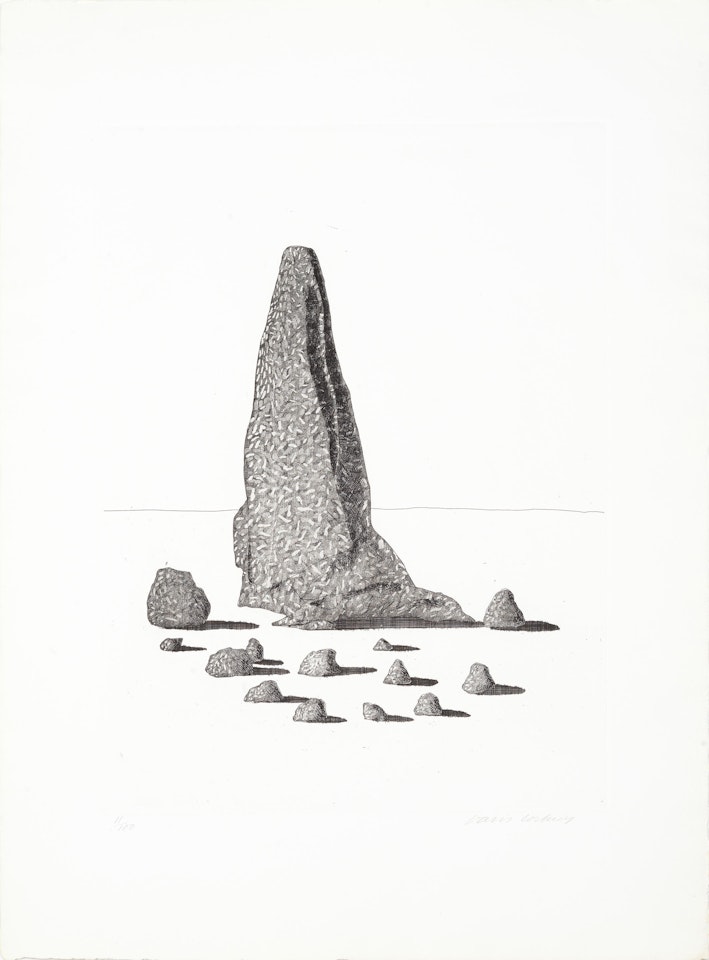 The Sexton Disguised as a Ghost, from 'Illustrations for Six Fairy Tales from the Brothers Grimm' (MCA Tokyo 86; Scottish Arts Council 89) by David Hockney