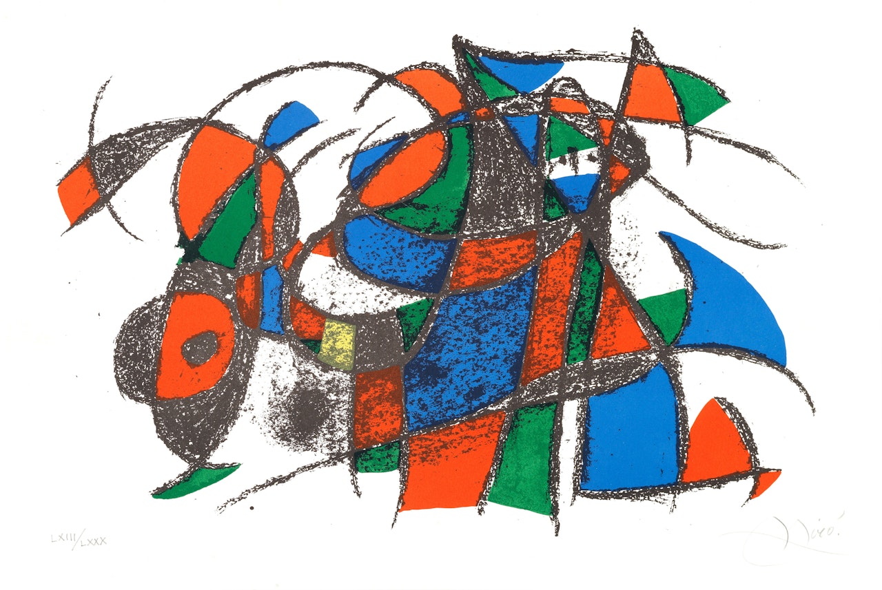 One plate, from 'Joan Miró Lithographe II' (Cramer Books 198) by Joan Miró