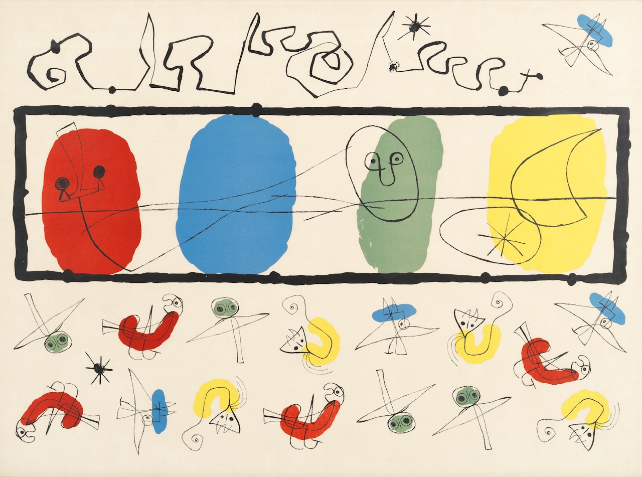 Les Oiseaux (Mourlot 241) by Joan Miró