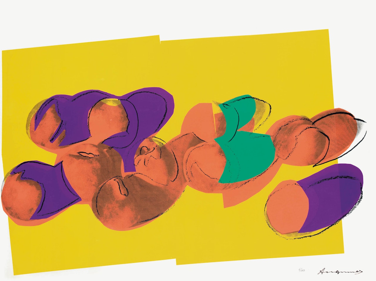 Peaches : Space Fruit : Still Lifes Series  by Andy Warhol