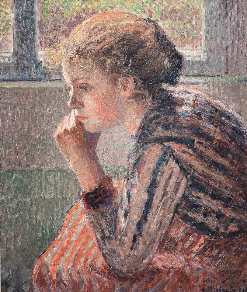 Tête de jeune fille de profil dite "la Rosa" by Camille Pissarro