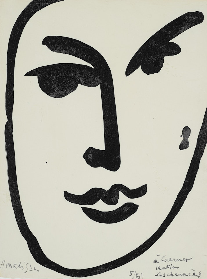Visage de femme (Katia) by Henri Matisse