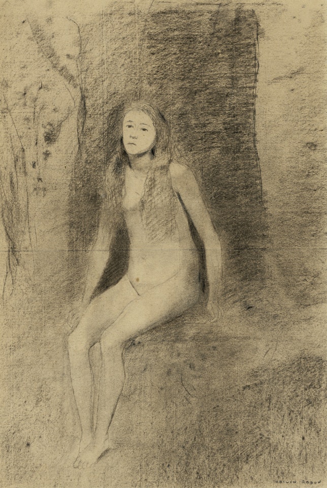 La jeune songeuse by Odilon Redon