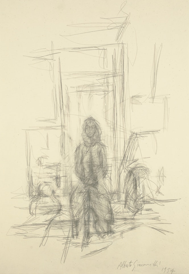 Annette assise dans l’atelier by Alberto Giacometti