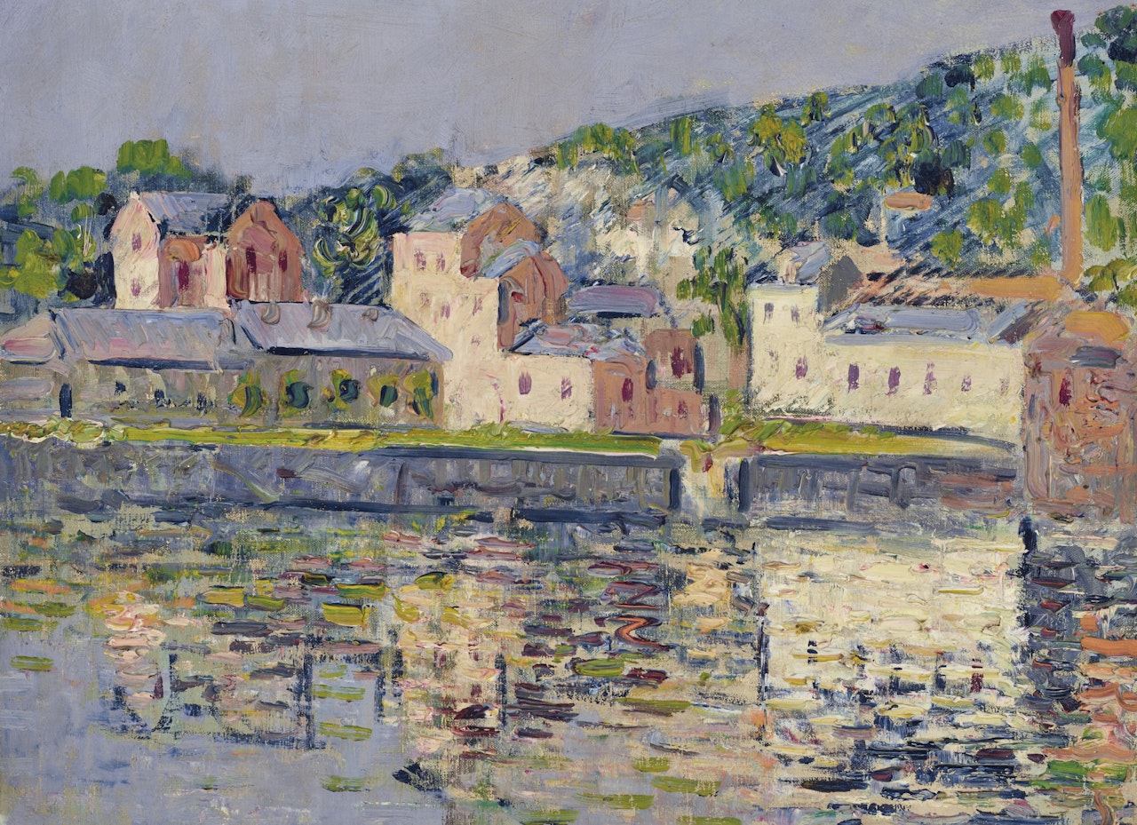 La Berge, Pontoise by Gustave Loiseau