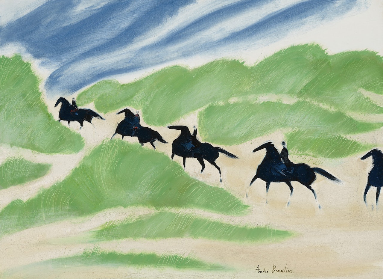 Cavaliers dans les dunes by André Brasilier