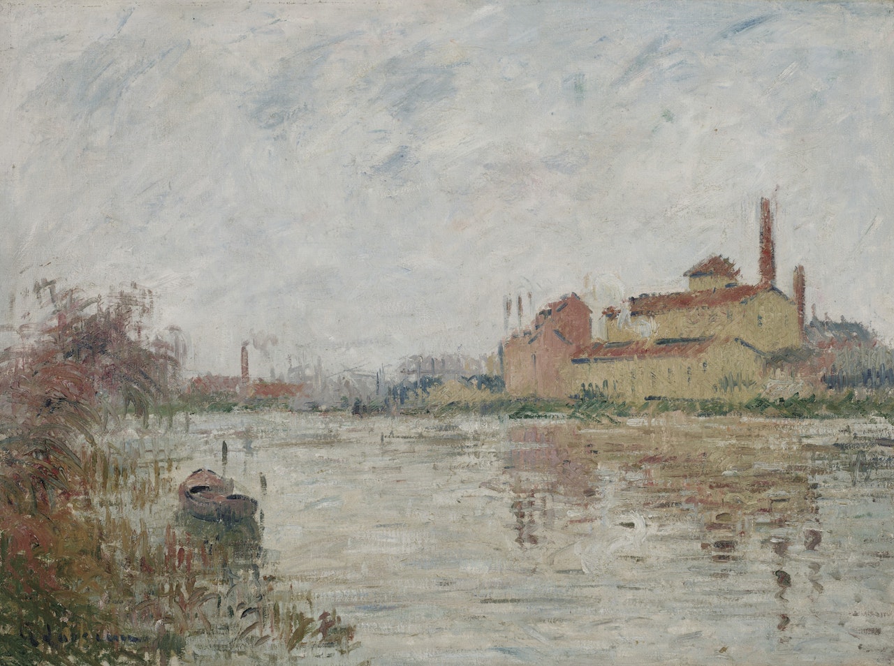 L'Usine au bord de la rivière by Gustave Loiseau