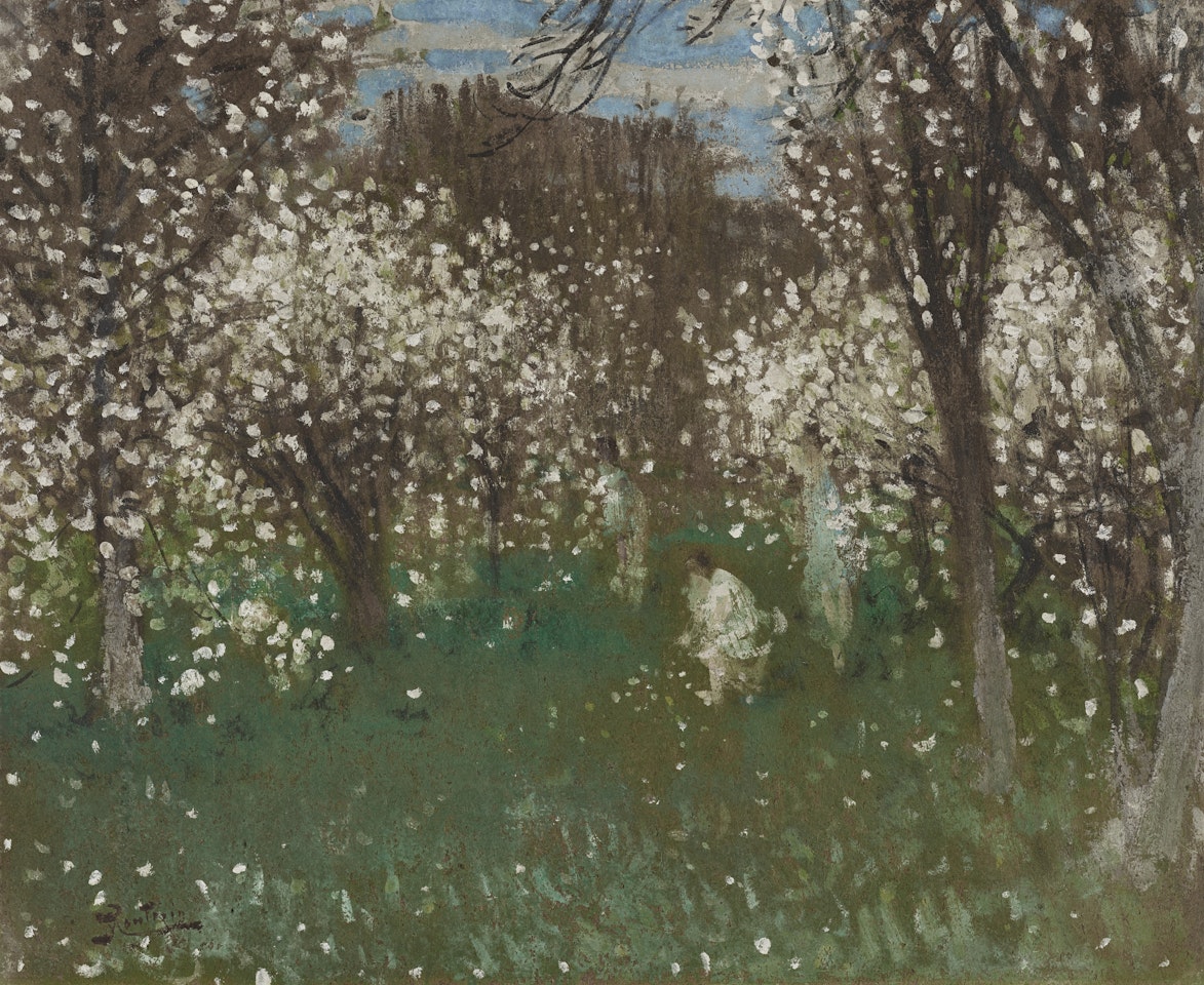 Verger en fleurs by Pierre Eugène Montezin