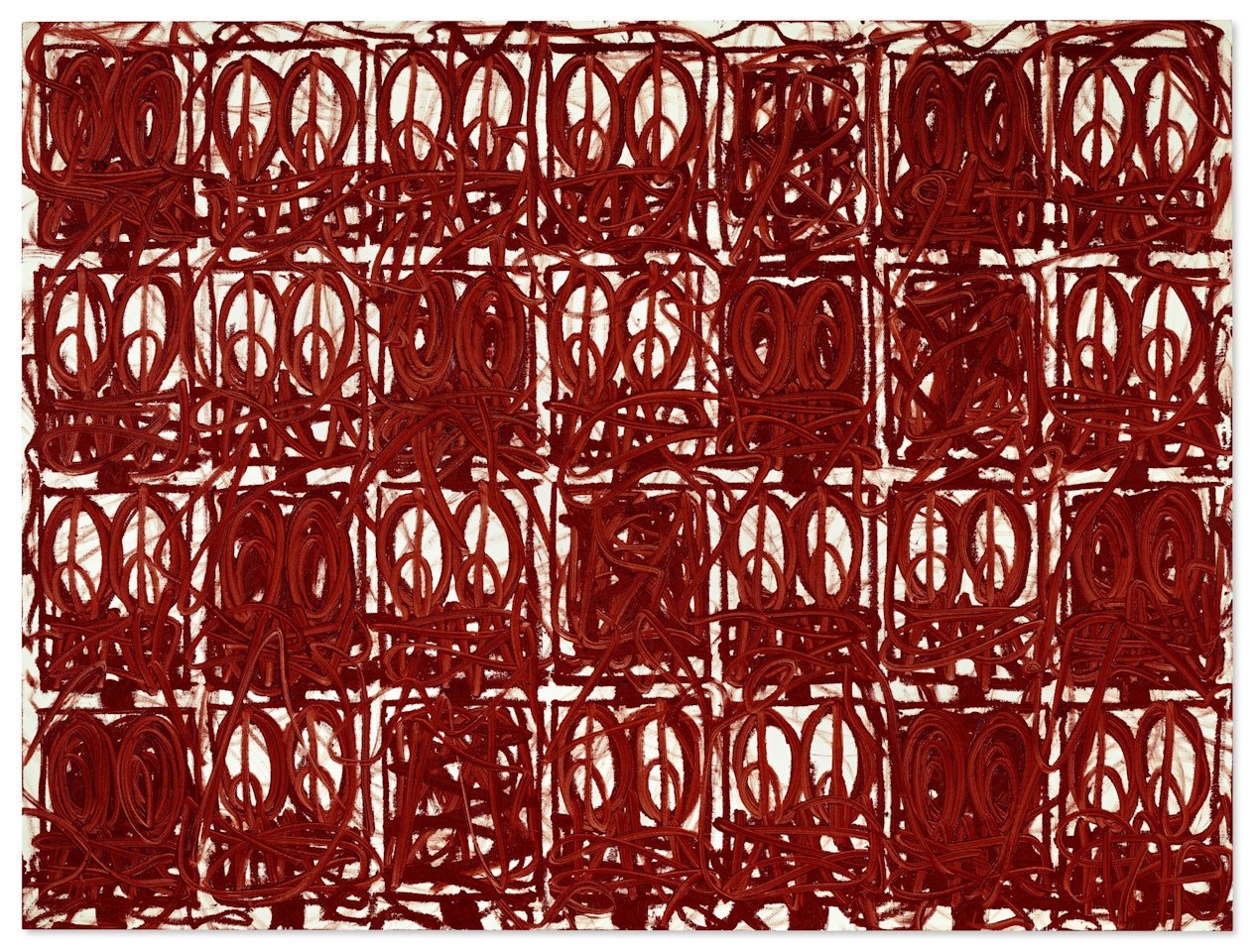 Anxious Red Painting December 18th by Rashid Johnson