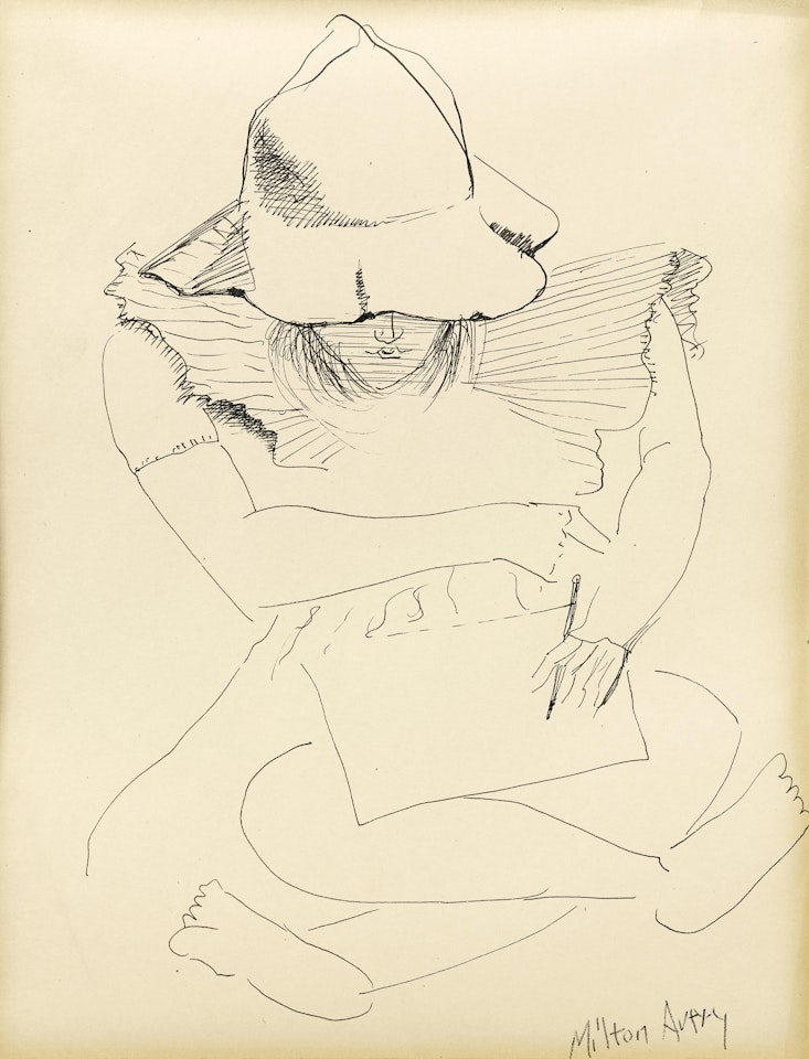 March with Hat by Milton Avery