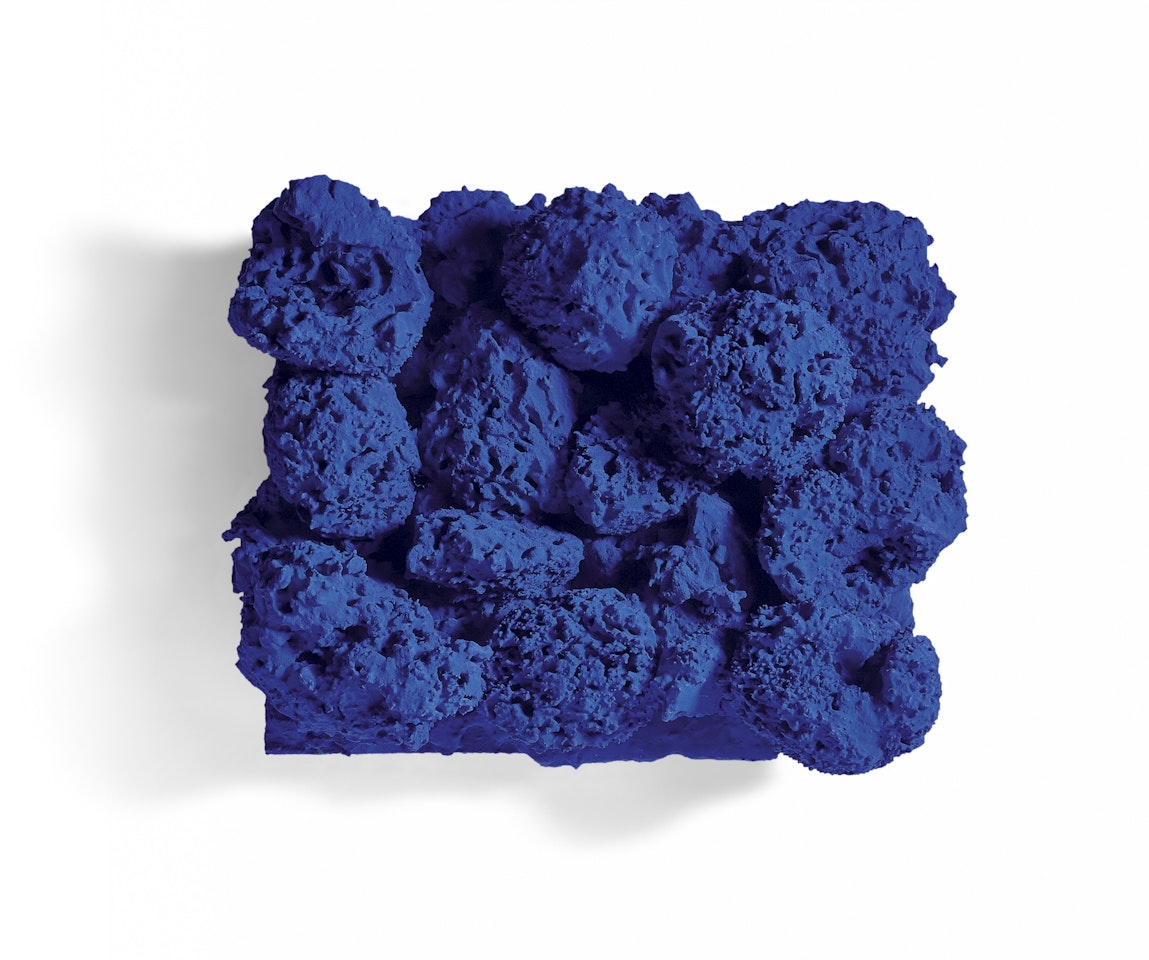 Relief Éponge bleu sans titre (RE 37) by Yves Klein