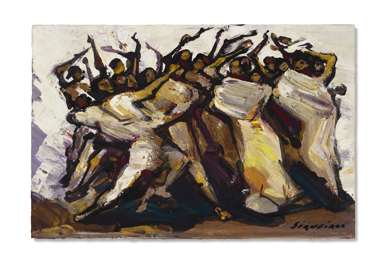 Pelea fratricida by David Alfaro Siqueiros