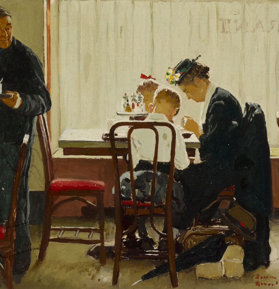 Study for 'Saying Grace' by Norman Rockwell