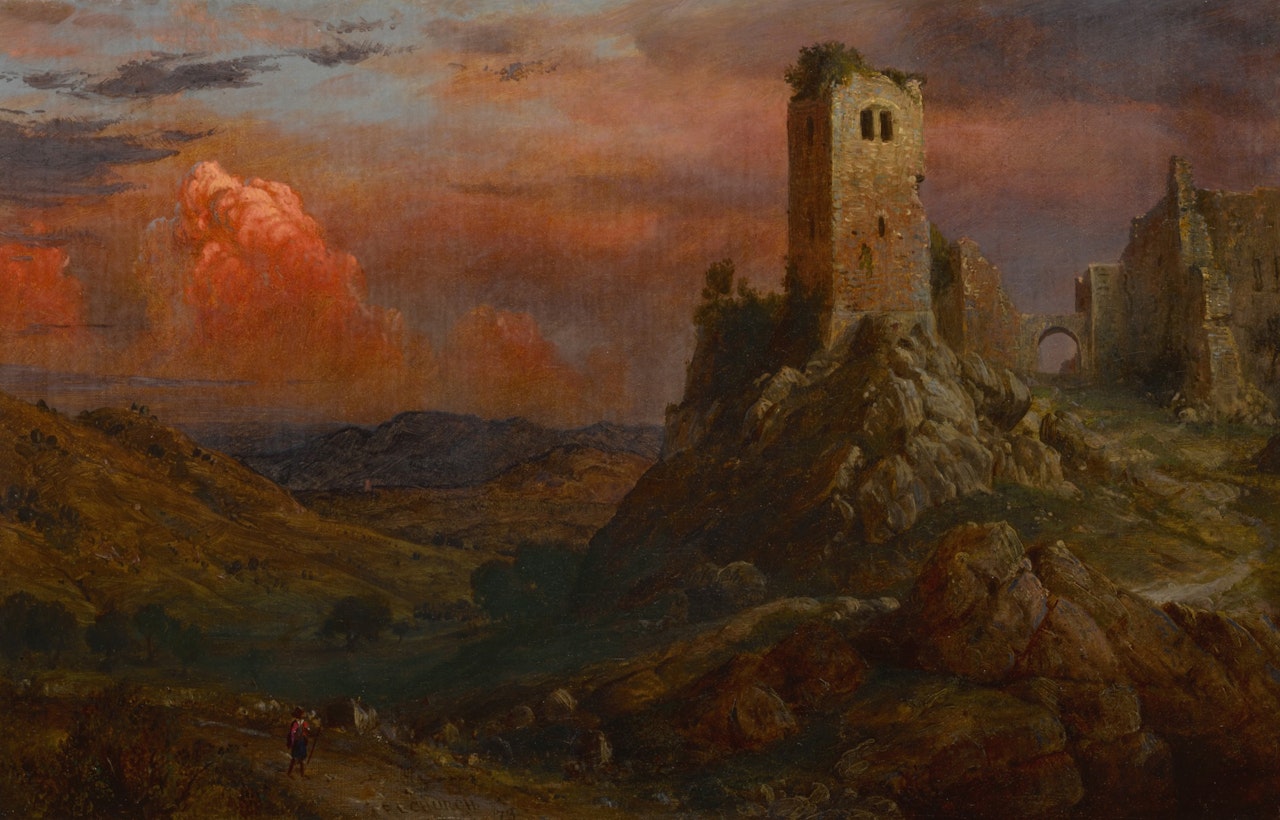 Watch Tower in Italy by Frederic Edwin Church