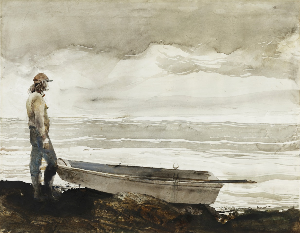 Bruce and His Punt by Andrew Wyeth