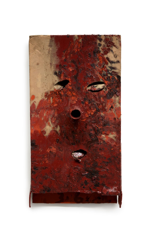 Untitled (Brown, Orange, Black 3.6.12 FK2 Mask M8.g) by Mark Grotjahn