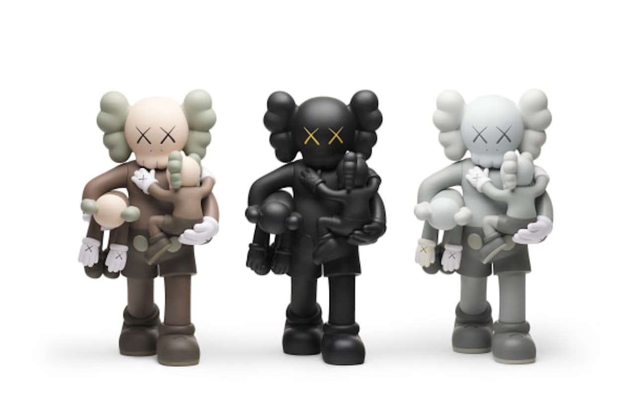Three Works: CLEAN SLATE (i) (Brown); (ii) (Black); (iii) (Grey) by Kaws